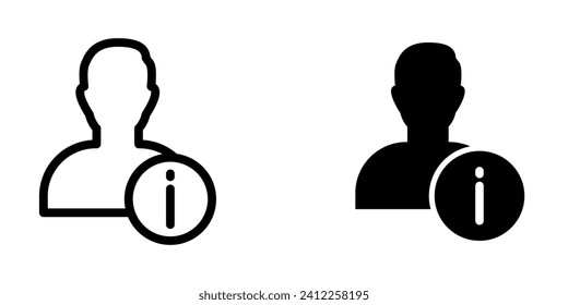 Account User icon in trendy flat style isolated