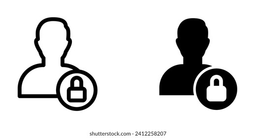 Account-Benutzersymbol im trendigen, flachen Stil einzeln