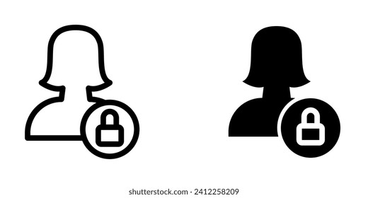 Account User icon in trendy flat style isolated