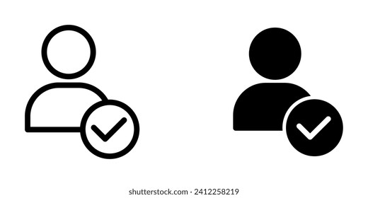 Account User icon in trendy flat style isolated