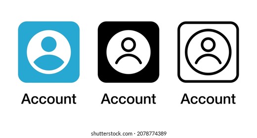 Account, user, login, id App Icon Vector Design Illustration Material