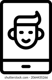 account vector colour line  icon