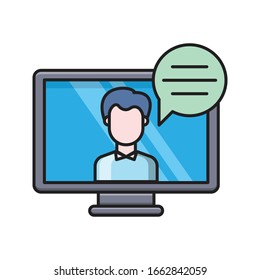 account vector flat color icon 