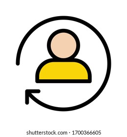account vector flat color icon 