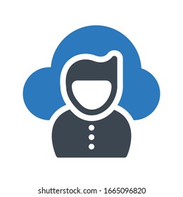 account vector glyph color icon 
