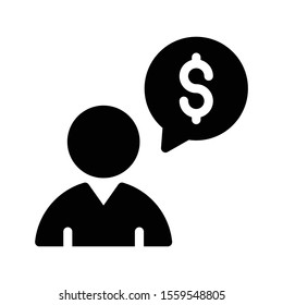 account vector glyph flat icon 