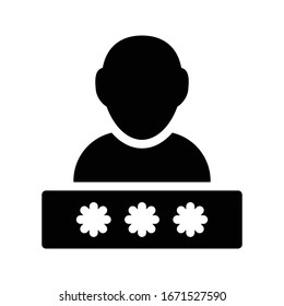 account vector glyph flat icon 