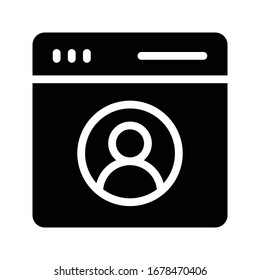 account vector glyph flat icon 