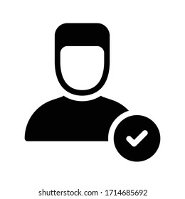 icono plano de glifo vector de cuenta 
