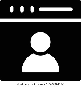 icono plano de glifo vector de cuenta 