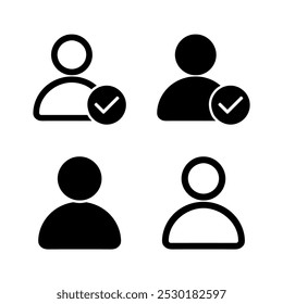 Account vector icon. Black illustration isolated on white background for graphic and web design.