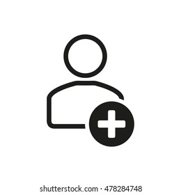 Account vector icon. Black illustration isolated on white background for graphic and web design.