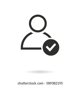Account vector icon. Black illustration isolated on white background for graphic and web design.