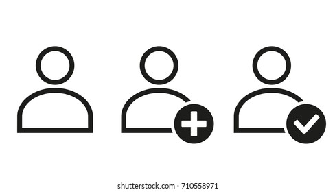 Account vector icon. Black illustration isolated on white background for graphic and web design.