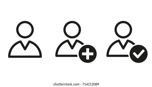 Account vector icon. Black illustration isolated on white background for graphic and web design.