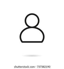 Account vector icon. Black illustration isolated on white background for graphic and web design.