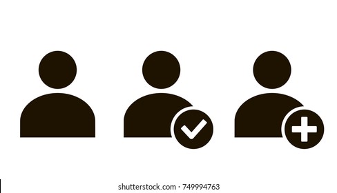 Account vector icon. Black illustration isolated on white background for graphic and web design.