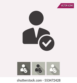 Account vector icon. Illustration isolated for graphic and web design.