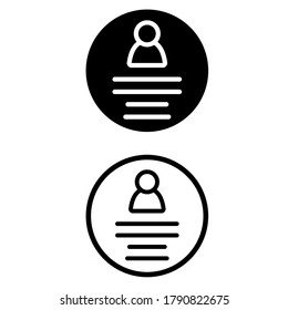 Account-Vektorsymbol-Set. Sammlung von persönlichen Illustrationszeichen. Benutzersymbol.