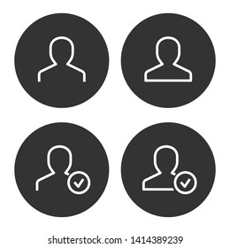 Account vector icon. Simple pictogram for graphic and web design.