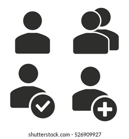 Account vector icons set. Illustration isolated for graphic and web design.