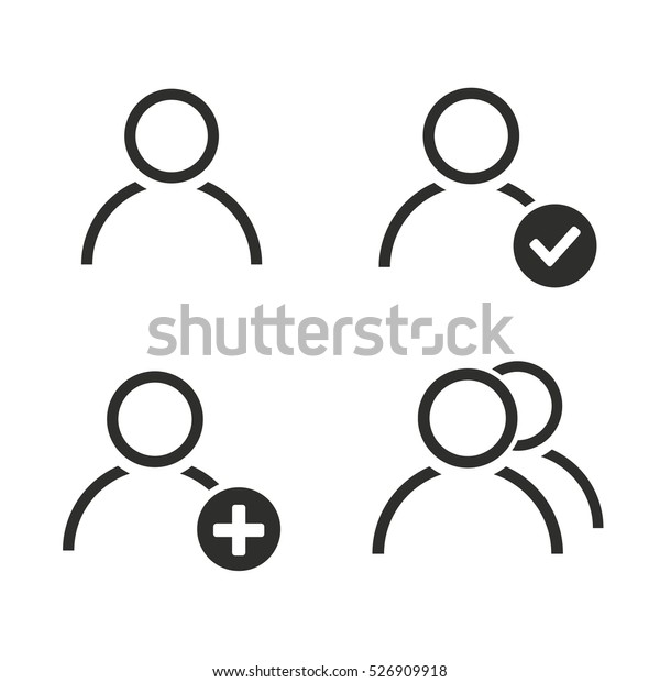 Account vector icons set. Illustration isolated\
for graphic and web\
design.