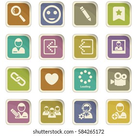 account vector icons for user interface design