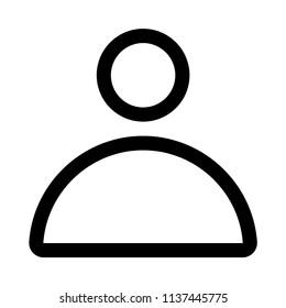 account vector line icon