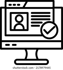 Account Vector Line Icon Design