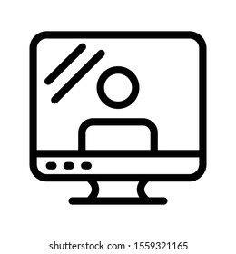 account vector thin line icon 