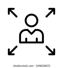 account vector thin line icon 