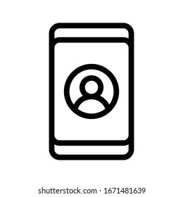 account vector thin line icon 