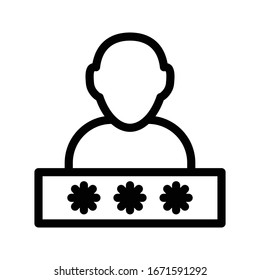 account vector thin line icon 