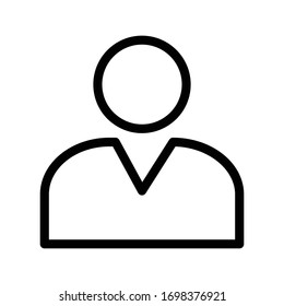 account vector thin line icon 