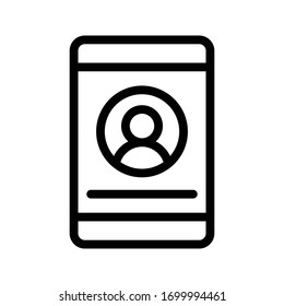 account vector thin line icon 