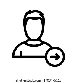 icono de línea delgada vector de cuenta 