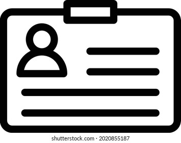 Account-Vektorgrafik-Dünnzeilensymbol