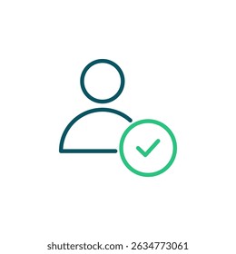 Account verification icon. Account Approval icon. Approve icon. Checkmark. Verified.