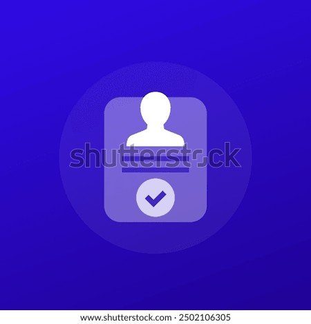 Account verified icon, transparent design