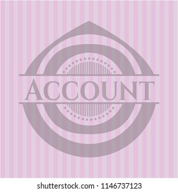 Account vintage pink emblem