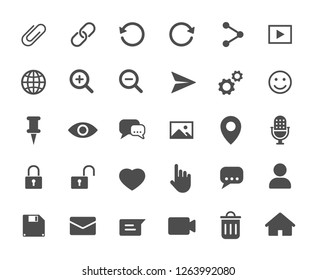 Account web icons. Ui elements. Account vector icons for web, mobile and ui design
