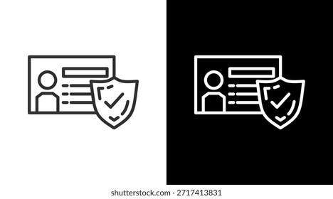 Account White Icon Set Vector