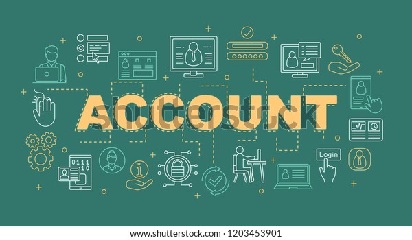 Account Word Concepts Banner Login Sign Royalty Free Stock Image