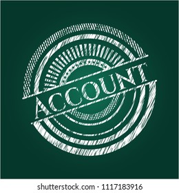Account written on a blackboard
