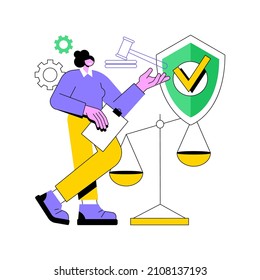 Accountability abstract concept vector illustration. Legal liability, personal and public accountability, taking responsibility for actions and decisions, leadership roles abstract metaphor.