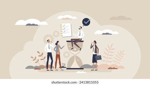 Accountability in business for honest and ethical company tiny person concept. Clear financial reports and liability in information vector illustration. Responsibility in professional work attitude.