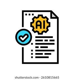 accountability checklist color icon vector. accountability checklist sign. isolated symbol illustration