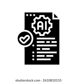 accountability checklist glyph icon vector. accountability checklist sign. isolated symbol illustration