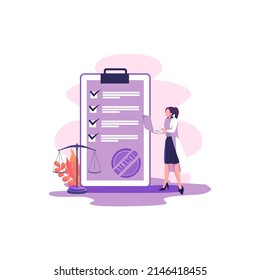 Disciplina de la rendición de cuentas diseño de ilustración de estilo plano