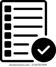 Vector de ilustración de icono de glifo de rendición de cuentas